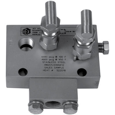 Hex Valve Instru-Mount Manifold, HM20 Series